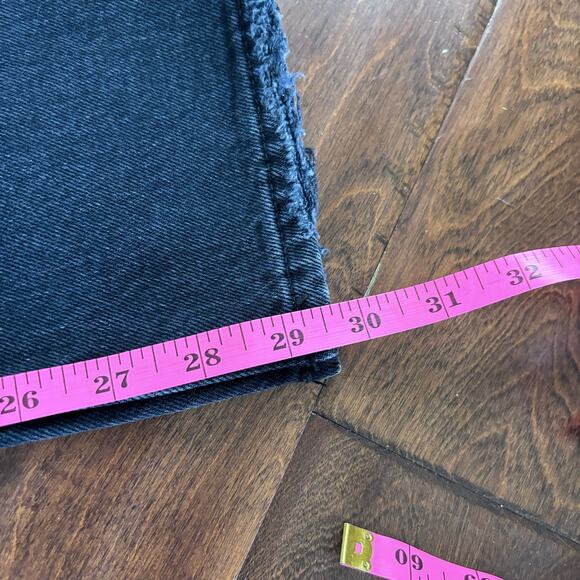 Abercrombie and Fitch 0 / 25 90s Straight Ultra High Rise Black Denim Jeans - Picture 4 of 13